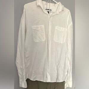 Express Men's White Lightweight Shirt Jacket